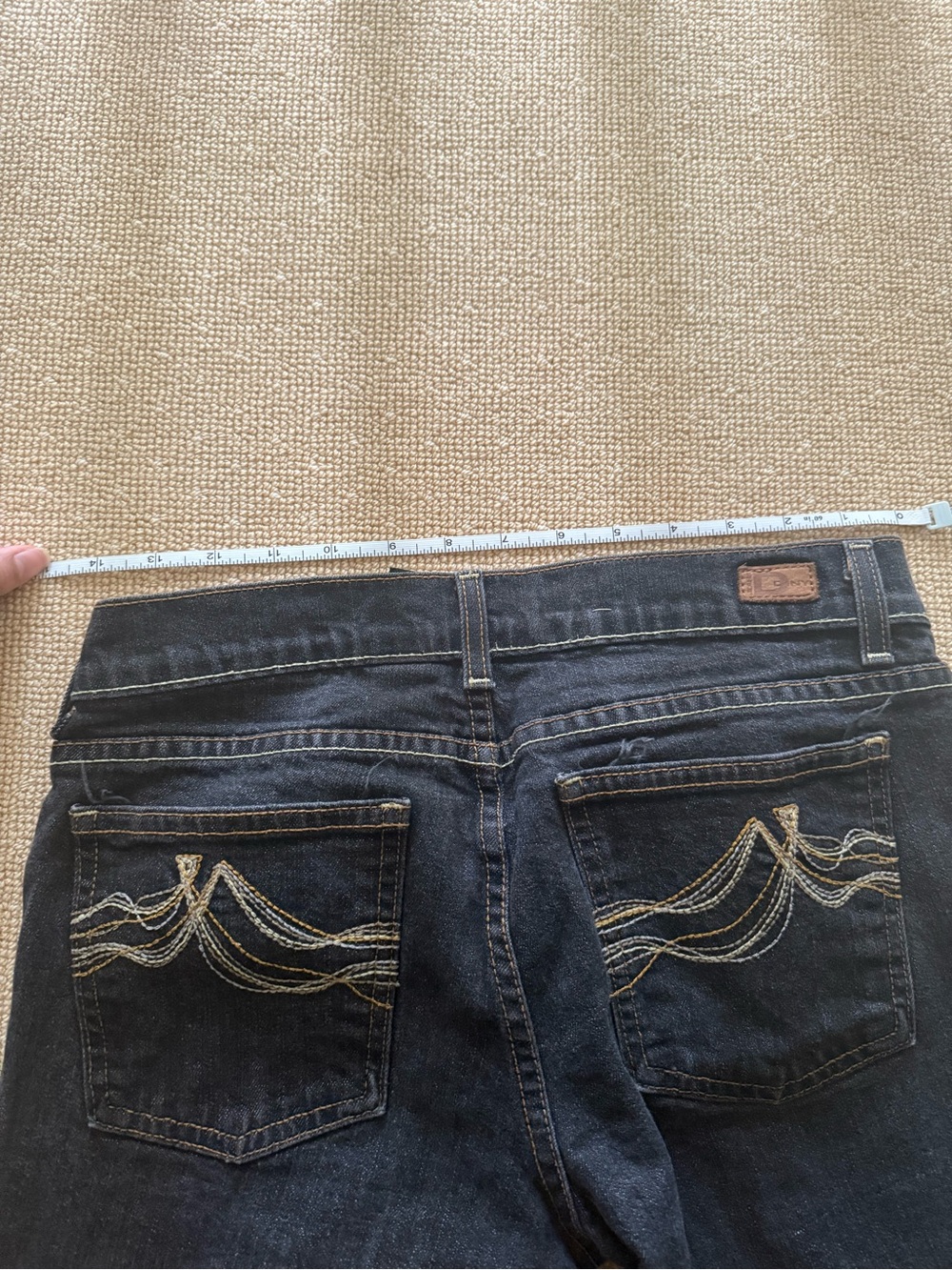 DKNY Black Flare Jeans - Classic Dark Wash - Picture 6 of 6